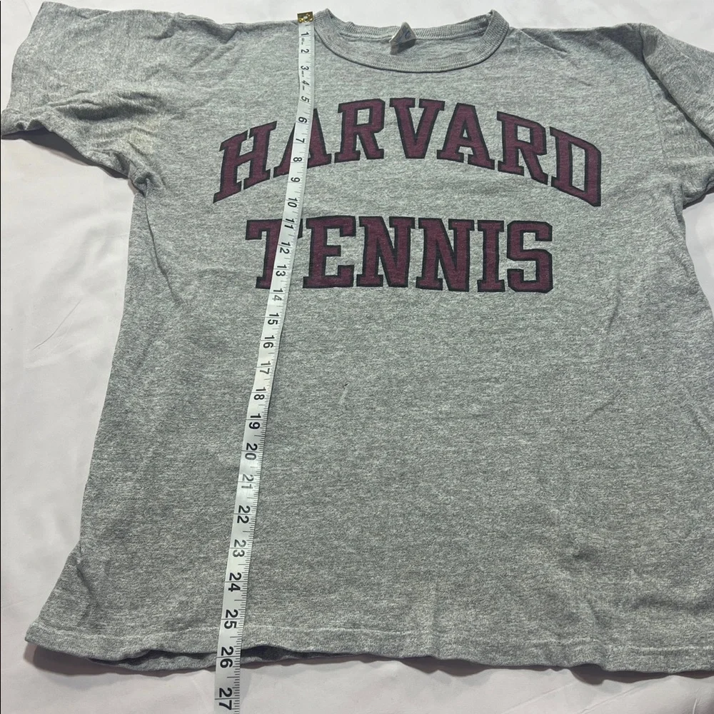 Vintage Champion Harvard Tennis T Shirt Single Stitch Made USA Large - Picture 8 of 9